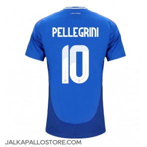 Italia Lorenzo Pellegrini #10 Kotipaita EM-Kisat 2024 Lyhythihainen